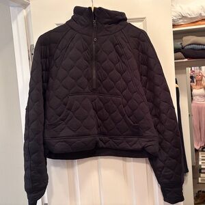 lululemon athletica Black Quilted Scuba Half Zip